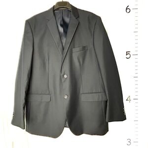 Demantie Italian Two Button Dark Blue Sport Coat Blazer Men's 46L